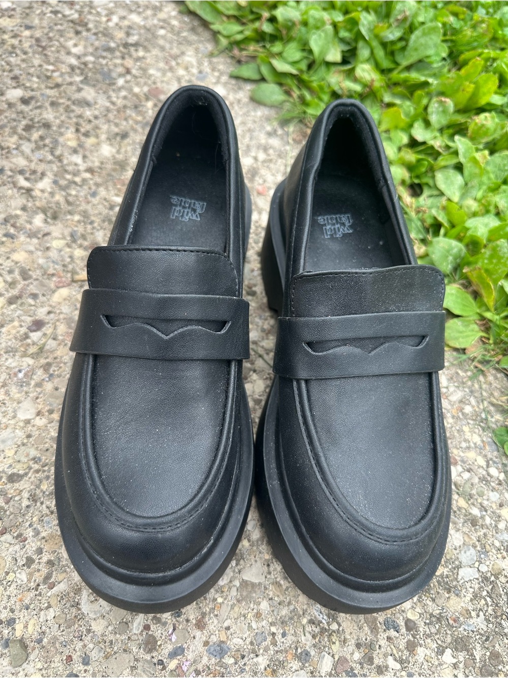 Black womens platform Penny Loafers – Wild Fable